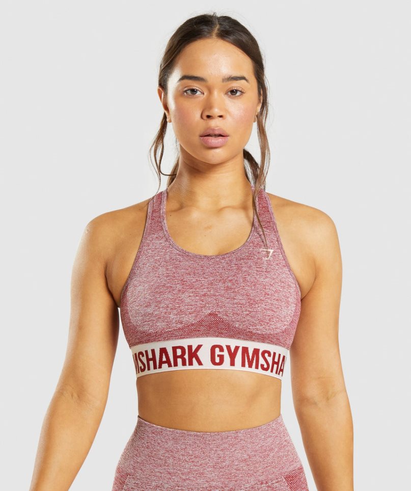 Women\'s Gymshark Flex Sports Bra Burgundy | CA 86530A